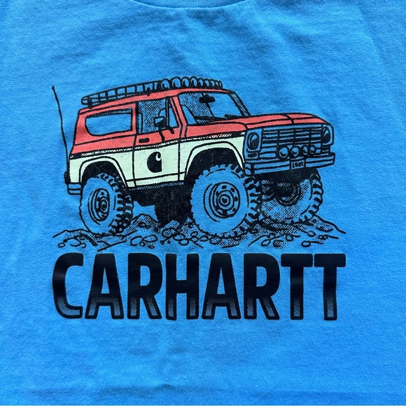 Carhartt | "Azure Blue" Boys' Sleeveless Off Road T-Shirt | Size Small (8-10) - Picture 4 of 11